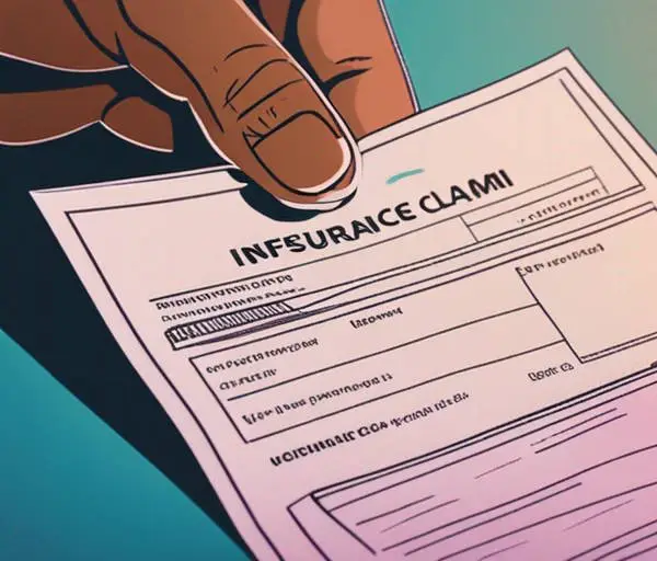 A hand holding a death benefit claim form