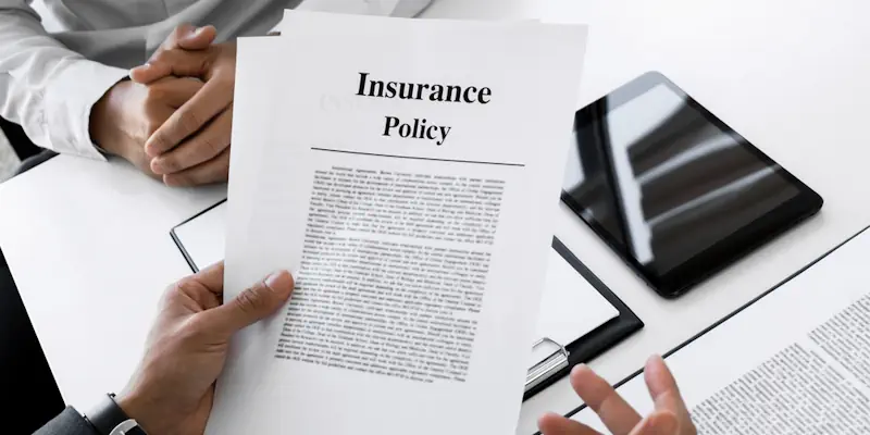 A lawyer explaining a TPD insurance policy document to a client
