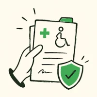Permanent disability insurance claim icon